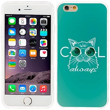 iPhone 6s Case,iPhone 6 Case,Case for iPhone 6 6s 4.7 Inch,ChiChiC [Arty Series] Full Protective Slim Flexible Durable Soft TPU Cases, Funny muzzle cat in sunglasses Cool always on ocean background