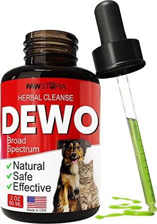 Liquid Herbal Supplement for Dogs and Cats - All Natural Intestinal Support - Broad Spectrum Cleanse Drops for Kitten and Puppies, Puppy - All Breeds and Size - Made in USA - 2 OZ