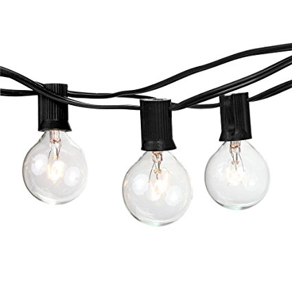 Ambience G40 Globe String Lights, Black Wire