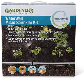 Gardener's Supply Company WaterWell Irrigation Watering System Micro Sprinkler Kit
