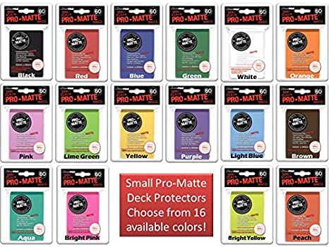 600 Ultra Pro SMALL PRO-MATTE Deck Protectors MIX & MATCH (10x 60ct Packs) Sleeves YuGiOH Vanguard Size Your Choice from 17 Available Colors! [10 Packs of 60 Bundle]