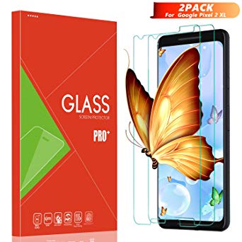 TAIKON Google Pixel 2 XL Screen Protector [2 Pack], Full Coverage HD Tempered Glass Anti-Scratch Bubble-Free Screen Protector for Google Pixel 2 XL