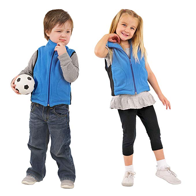 ZooVaa Weighted Vest for Kids - Children's Weighted Compression Fleece Vest w/Removable Weights (Small)