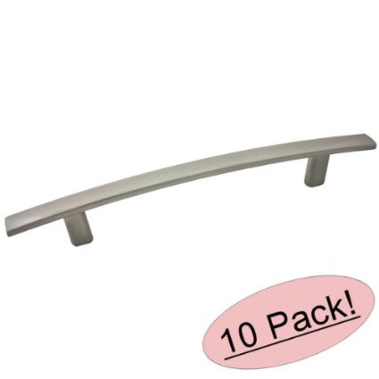 Cosmas® 2363-128SN Satin Nickel Subtle Arch Cabinet Hardware Handle Pull - 5" (128mm) Hole Centers - 10 Pack