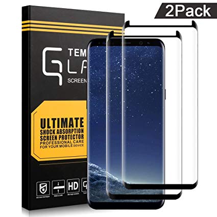 AOFU Samsung Galaxy S8 Screen Protector, Tempered Glass,[Easy to Install][Bubble Free][9H Hardness](2 Pack)-03