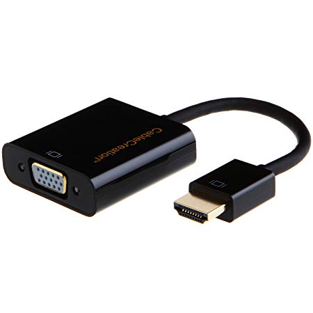 HDMI to VGA Adapter, CableCreation HDMI Male to VGA Female Converter, for PC Laptop Notebook HD DVD and More, Black Color