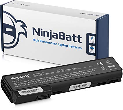 NinjaBatt Laptop Battery for HP ProBook 6360B 6460B 6465B 6470B 6475B 6560B 6570B EliteBook 8460W 8470W 8560P 8570P 634089-001 HSTNN-F08C HSTNN-LB2H [6 Cells/4400mAh/48Wh]