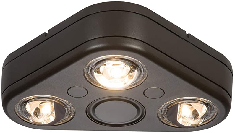 ALL-PRO Outdoor Security REV335F Revolve LED Triple Head Flood Light, 2400 lm, Bronze, 3500K