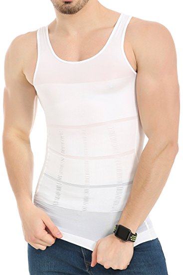 Mens Slimming Body Shaper Vest Abdomen Slim Shirt, Compression Tank Shaperwear for Men