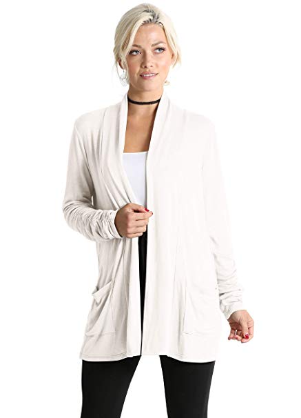 Long Sleeve Lightweight Cardigan Sweater for Women with Pockets - Made in USA