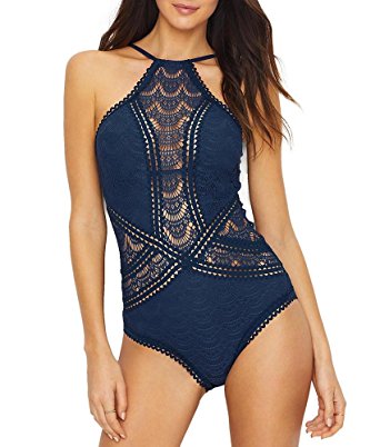 Becca by Rebecca Virtue Color Play High Neck Wire-Free One-Piece