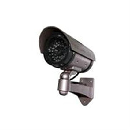 Outdoor Fake/Dummy Security Camera with Blinking Light (Color: Dark Grey with hues of Purple)