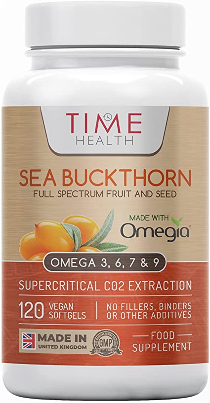 Wildcrafted Sea Buckthorn – Omega 3, 6, 7 & 9 – Optimal Eye & Skin Health – Carrageenan Free – Formulated with Premium Omegia® – Vegan, Kosher, Non-GMO