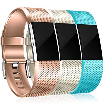 Maledan Bands Replacement Compatible with Fitbit Charge 2, 3-Pack