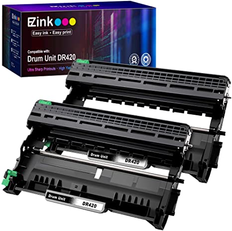 E-Z Ink (TM) Compatible Drum Unit Replacement for Brother DR420 DR 420 TN450 TN 450 (Black, High Yield, 2-Pack)