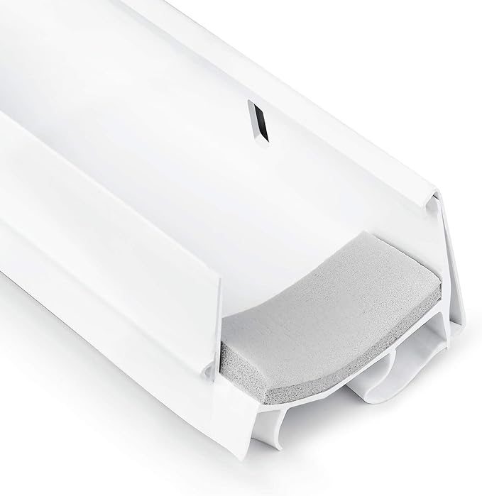 KS Hardware Adjustable Sweep for Self Draining Sill, Under Door Seal for Exterior Doors, 1-3/4" x 35-3/4”, White (36 inch)