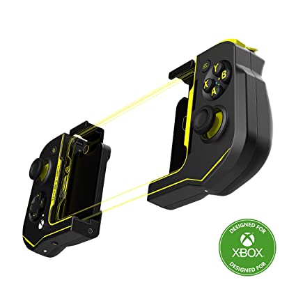 Turtle Beach Atom Mobile Game Controller with Bluetooth for Cloud Gaming on Xbox Game Pass with Android Mobile Devices - Compact Shape, and Console Style Controls – Black/Yellow