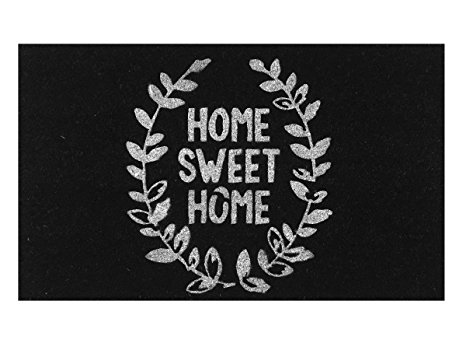 "Home Sweet Home" Doormat by Castle Mats, Size 18 x 30 inches, Non-Slip, Durable, Made Using Odor-Free Natural Fibers