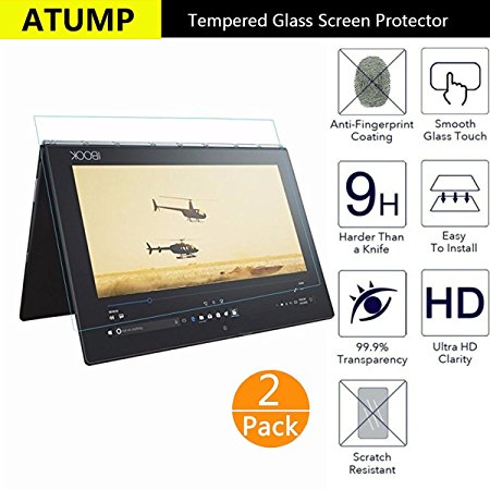 Lenovo Yoga Book 2016 10.1 Screen Protector Glass Guard [Tempered Glass],Atump Premium Tempered Glass Screen Protector for (Lenovo Yoga Book 2016 10.1)