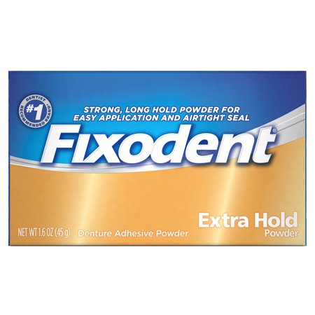 Fixodent Extra Hold Denture Adhesive Powder ,1.6 oz