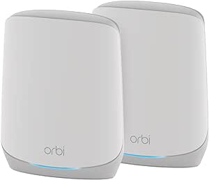 NETGEAR Orbi Whole Home Tri-Band Mesh WiFi 6 System (RBK752P) – Router with 1 Satellite Extender - Coverage up to 5,000 sq. ft. - 75 Devices - AX5200 802.11ax (Up to 5.2Gbps)