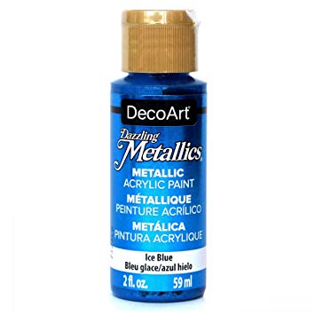 DecoArt Dazzling Metallics 2-Ounce Ice Blue Acrylic Paint