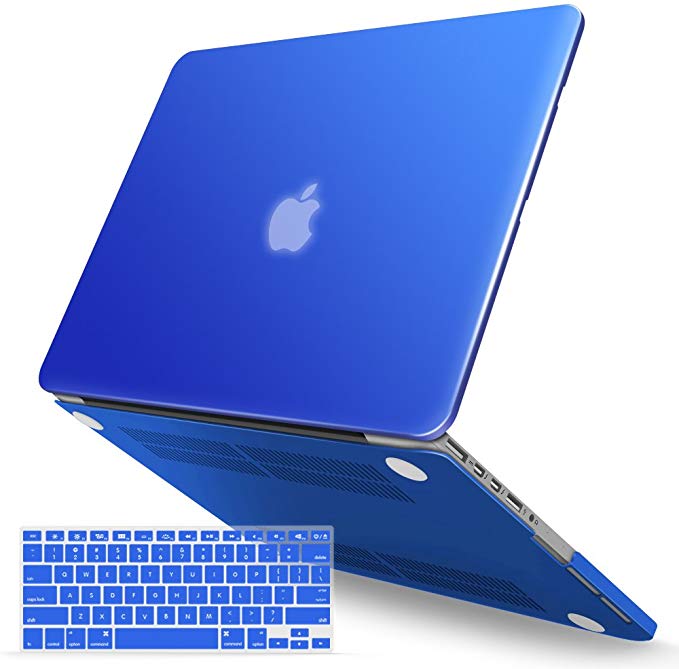 IBENZER MacBook Pro 13 Inch Case 2012-2015, Soft Touch Hard Case Shell Cover with Keyboard Cover for Apple MacBook Pro 13 with Retina Display A1425 1502, Royal Blue, MMP13R-RBL 1A