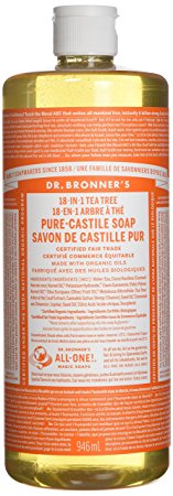 Dr. Bronner's Pure-castile Liquid Soap - Fair Trade & Organic 1 Count , Tea Tree, 32 Ounce