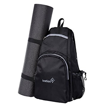 Yoga Mat Backpack Multi Purpose Crossbody Sling for Gym, Beach, Hiking or Travel