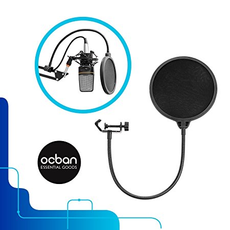 Voice Recording Clamp Professional Microphone Mic Wind Screen Studio Accessories Utility Great Quality Pop Filter Singing Easy Use Essential Record Tool Singer S B P Great Price Ocban