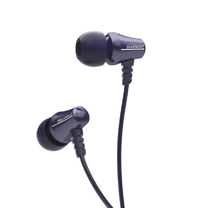 Brainwavz Jive Noise Isolating IEM IEM Earphones With Remote and Mic For Apple iPhones iPad iPod and Other iOS Devices Blue-iOS