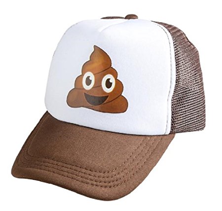 Novelty Treasures Brown Emoji Poop Trucker Cap