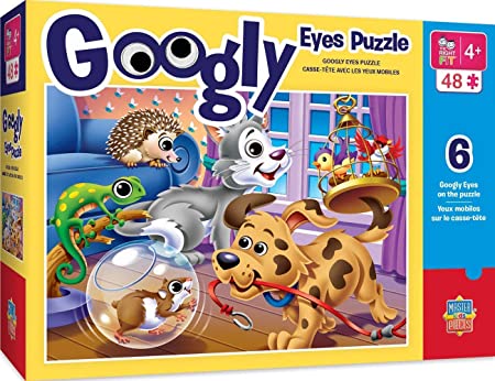 MasterPieces The Right Fit Kids Googly Eyes Jigsaw Puzzle, Pets, Tillywig Top Fun Award, 48 Pieces, For Ages 4