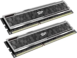 Silicon Power Gaming DDR4 16GB Kit (2 x 8GB) 3600MHz (PC4 28800) C18 Desktop Memory Module Ram with Heatsink Camouflage Grey (SP016GXLZU360BDAJ5)