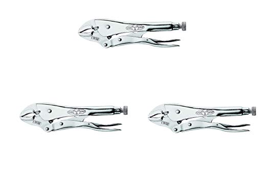 IRWIN VISE-GRIP Original Curved Jaw Locking Pliers with Wire Cutter, 10", 502L3, 3 Pack