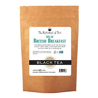 The Republic of Tea Decaf British Breakfast Black Tea, 50 Tea Bags, Perfect Cuppa Morning Blend
