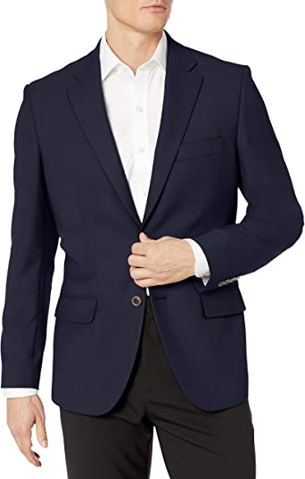 Amazon Essentials Men's Classic-Fit Long-Sleeve Button-Front Stretch Blazer