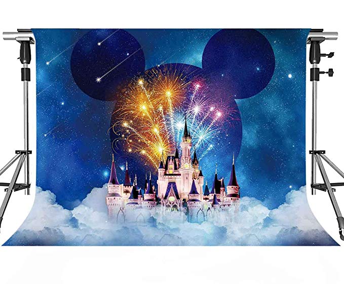 Cartoon Backdrop Building Castle Blue Photography Background MEETSIOY 10X7ft Themed Party Photo Booth YouTube Backdrop GEMT1402