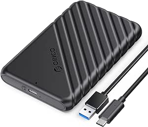 ORICO 2.5 inch USB C Hard Drive Enclosure USB 3.1 to SATA III External Hard Drive Case for SSD HDD 9.5 7mm Tool-Free with UASP,25PW1-C3