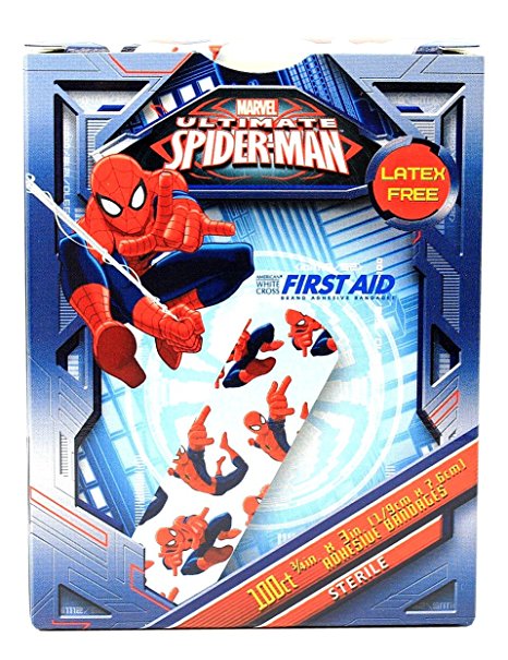 Children's Adhesive Bandages - Spiderman - Box of 100