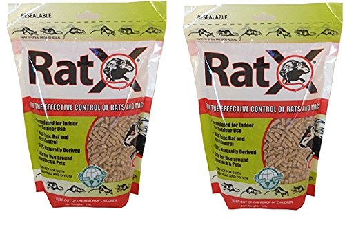 (2 Pack) RatX All-Natural Non-Toxic Rat and Mouse Killer Pellets, 3-Pound Bags