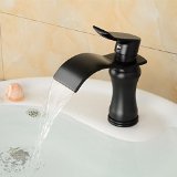 Aquafaucet ORB Waterfall Bathroom Faucet Single Handle Basin Sink Mixer TapOil Rubbed Bronze Lavatory Faucets