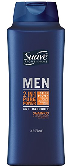 Suave 2-in-1 Anti Dandruff Shampoo and Conditioner for Men, Pure Power, 28 Ounce