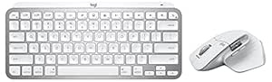 Logitech MX Keys Mini for Mac Minimalist Wireless Illuminated Keyboard, Compact, Bluetooth, Backlit Keys, USB-C, Tactile Typing & MX Master 3S - Wireless Performance Mouse with Ultra-Fast Scrolling