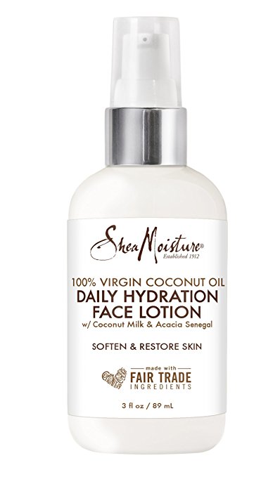 SheaMoisture 100% Virgin Coconut Oil Daily Hydration Face Lotion, 3 Ounce