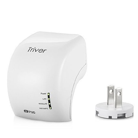 TRiver 802.11AC 750Mbps WiFi Repeater/AP/Router With Three Internal WiFi Antenna WiFi Range Extender/WiFi Signal Booster/ Repeater/Extender
