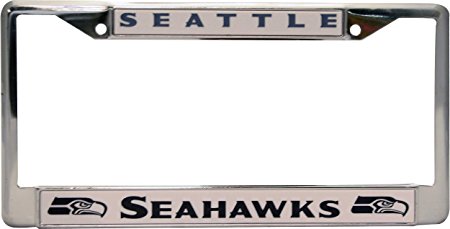 NFL Seattle Seahawks Chrome Licensed Plate Frame