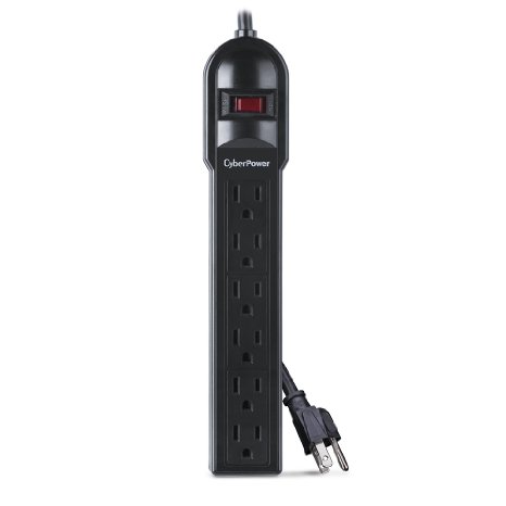 CyberPower CSB604 Surge Protector 6-Outlets  4-Ft Cord 900 Joules