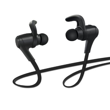 TAIR Stereo Bluetooth 40 Headphones With MicrophoneWireless Sports Earhook EarbudsUniversal Handsfree HeadsetBlack