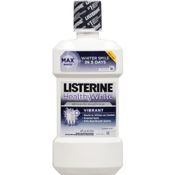 Listerine Whitening Vibrant Anticavity Mouth Rinse Clean Mint 16 Fluid Ounce